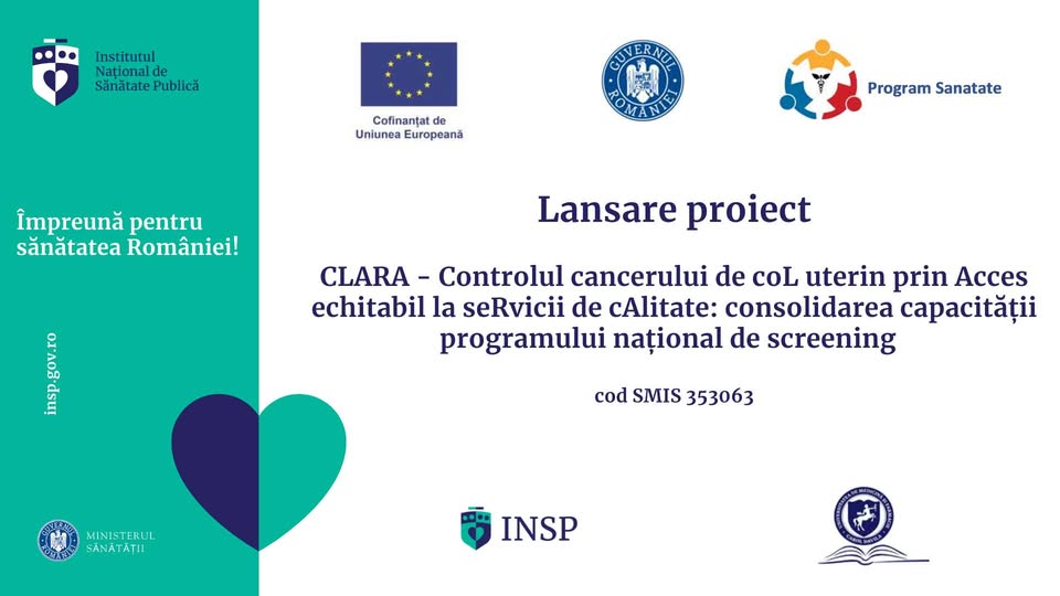 Proiect CLARA: extinderea screeningului pentru cancerul de col uterin